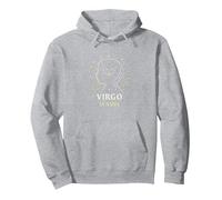 Virgo Season Celestial Zodiac Astrology Stargazer Gift Pullover Hoodie, Adult Unisex, Heather Grey, XXL