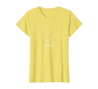 Virgo Season Celestial Zodiac Astrology Stargazer Gift T-Shirt, Women, Lemon, L