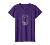 Virgo Season Celestial Zodiac Astrology Stargazer Gift T-Shirt, Women, Purple, L