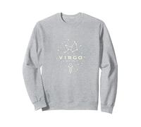 Virgo Vibes Only: Celestial Zodiac Constellation Magic Sweatshirt, Adult Unisex, Heather Grey, XL
