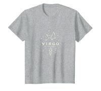 Virgo Vibes Only: Celestial Zodiac Constellation Magic T-Shirt, Kids, Heather Grey, 2 Years