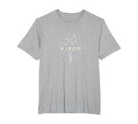 Virgo Vibes Only: Celestial Zodiac Constellation Magic T-Shirt, Men's Big and Tall, Heather Grey, 5X Tall