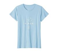 Virgo Vibes Only: Celestial Zodiac Constellation Magic T-Shirt, Women, Baby Blue, M