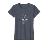 Virgo Vibes Only: Celestial Zodiac Constellation Magic T-Shirt, Women, Heather Blue, XS
