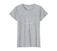 Virgo Vibes Only: Celestial Zodiac Constellation Magic T-Shirt, Women, Heather Grey, XXL