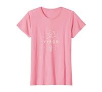 Virgo Vibes Only: Celestial Zodiac Constellation Magic T-Shirt, Women, Pink, XS