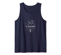 Virgo Vibes Only: Celestial Zodiac Constellation Magic Tank Top, Men, Navy, XXL
