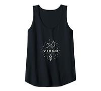 Virgo Vibes Only: Celestial Zodiac Constellation Magic Tank Top, Women, Black, XL