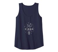 Virgo Vibes Only: Celestial Zodiac Constellation Magic Tank Top, Women, Navy, S