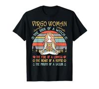 Virgo Woman The Soul Of A Witch Vintage Birthday T-Shirt