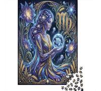 Virgo Zodiac 1000 Piece Jigsaw Puzzle,Educational Toy,Stress Relief,Gift Idea Dreamy,Impossible Challenge,Premium Cardboard,Adults & Kids 14+,Home Wall Decor 70x50cm