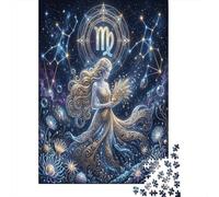 Virgo Zodiac 1000 Piece Jigsaw Puzzle,Home Wall Decor,Great Gifts,Educational Toy Starry Galaxy,Impossible Challenge,Premium Cardboard,Adults & Kids 14+,Stress Relief 70x50cm