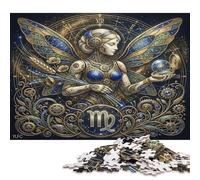 Virgo Zodiac Constellation Wooden Puzzle 500 Pieces, Wall Decor Gift