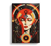 Virgo Zodiac Constructivism Canvas Wall Art Print 30x20 Inch