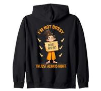 Virgo Zodiac Im Not Bossy Im Just Always Right Zip Hoodie