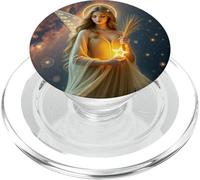 Virgo Zodiac in Golden Starlight PopSockets PopGrip for MagSafe