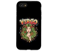 Virgo Zodiac Maiden Graffiti Cosmic Earth Goddess Flow Retro Case for iPhone SE (2020) / 7/8