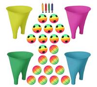 VirgoCCY 4-Set Granny Pants Outdoor Game with 20 PCS Bouncy Balls, Oversized Granny Pants Yard Game for Adults and Family, Funny Party Yard Games, Field Day Fun