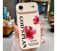 VirgoCCY God's Plan Phone Case for iPhone 17 Air Case, Bible Verse with Flower Pattern Design, Soft TPU Shockproof Protective Cover for Girls Women-White