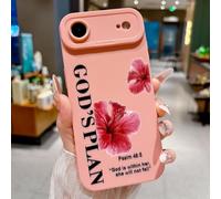 VirgoCCY God's Plan Phone Case for iPhone 17 Air Case, Bible Verse with Flower Pattern Design, Soft TPU Shockproof Protective Cover for Girls Women-Pink