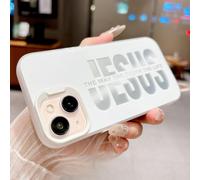 VirgoCCY Jesus Christ Phone Case for iPhone 13 Case & iPhone 14 Case, The Way Truth Life Bible Verse Inspirational Cover, Shockproof Protective Cover for Girls Women-White