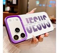 VirgoCCY Jesus Christ Phone Case for iPhone 17 Pro Max Case, The Way Truth Life Bible Verse Inspirational Cover, Matte Shockproof Protective Case for Men Women Faith Gifts-Purple