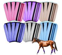 VirgoCCY Set of 24 Universal Size Mesh Horse Fly Boot Protective Leg Wraps, Breathable Horse Leggings for Summer, Preventing Flies and Mosquitoes Bites, Reduce Stomping, 6 Colors