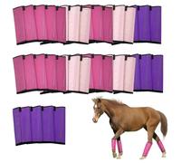 VirgoCCY Set of 44 Loose Fitting Horse Fly Boots, Breathable Mesh Boots Protective Leg Wraps, Horse Leggings for Preventing Flies and Mosquitoes Bites-Reduces Leg Fatigue (Pink Colors)