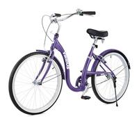 Viribus Beach Cruiser Bike for Women, 26 Inch Single Speed Womens Bike with Adjustable Seat Cruiser Handlebar, Low Step Through Frame, Dual V Brakes, City Commute Bike for Adults Women, Purple