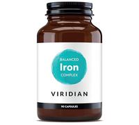 Viridian - Balanced Iron Complex - 90 Caps | Support for Energy | Iron Bisglycinate, Vitamin C & B12 | Gentle on Digestion | Supports Cognitive Function & Immunity