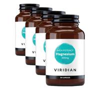 Viridian - High Potency Magnesium 300mg 30 Capsules| Vegan Formula | Supports Energy, Reduces Tiredness & Fatigue | No Artificial Fillers, Ethically Sourced (Pack of 4)