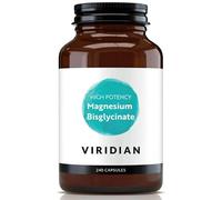 Viridian - High Potency Magnesium Bisglycinate - 240 Capsules - 200mg Per 2 Capsules - High Bioavailability Formula - Vegan Food Supplement with 100% Active Ingredients