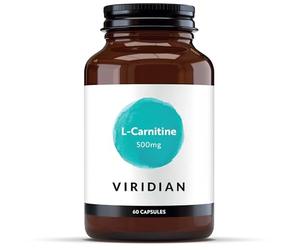 Viridian - L-Carnitine 500mg - 60 Veg Capsules, Vegan | Formed from Amino Acids Lysine & Methionine | Supports Energy & Muscle Function | 100% Active Ingredients | Nutritionist Formulated