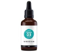 Viridian - Liquid Vitamin D3 2000IU - 50ml | Bone, Muscle & Immune Health | Plant-Based Lichen Source | Vegan D3 Drops, Orange Flavour | Vegan & Kosher | Nutritionist Formulated