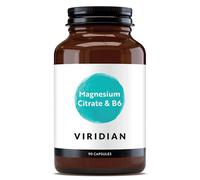 Viridian - Magnesium Citrate & B6 - 90 Vegan Capsules | Synergistic Blend of Magnesium Citrate & Vitamin B6 | Supports Tiredness, Nervous System & Bone Health | 100% Active Ingredients