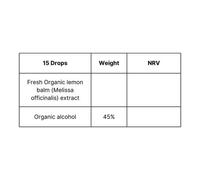 Viridian Organic Lemon Balm Tincture 50ml