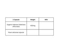 Viridian Organic Valerian Root 400mg Veg Capsules 60 Capsules