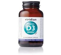 Viridian Vitamin D3 Vegan 2000iu Veg Capsules 60 Capsules