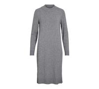 Vila Women's Viril Crew Neck L/S Midi Dress-Noos, Medium Grey Melange, XS