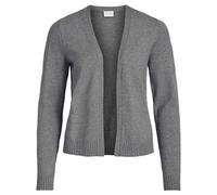 Vila Women's Viril Short L/S Knit Cardigan-noos Sweater, Medium Grey Melange, S