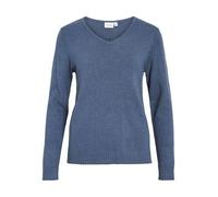 Vila Ril V Neck Sweater Blue M Woman