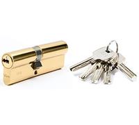 Viro 830.4050.13 Euro Plus Threader Cylinder, Polished Brass Lacquered, 40 x 50 x 90 mm