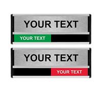 Viro Header Sliding Sign - 264 x 100mm - Customisable Office Sign by Viro Display - Personalised Sliding Panel with 3M Self-Adhesive Fixing for Easy Installation