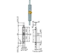 Viro narrow lock to be applied with two locking points with 25 mm diameter cylin