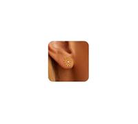 VIROMY Birthday Earring for Women,14K Gold Plated January-December Birthstone Flower Earring Gold Cubic Zircon Stud Personalised Gifts for Birthdays/Weddings/Mother's Day
