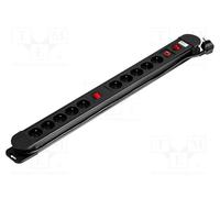 VIRONE PS-3/B/1,5M Plug socket strip