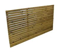 viroqua garden wooden 6x3ft slatted border fence in natural