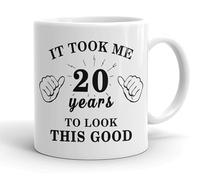 VIROSA 20th Birthday Mug - It Took Me 20 Years to Look This Good - Funny Gift for 20 Year Old Men or Women - Ceramic Tea Cup - Birthday Present for Him or Her