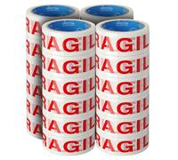 VIROSA 24 x Fragile Packing Rolls - 48mm x 66m Extra Strong Packaging for Moving House, Shipping, Storage & Box Sealing