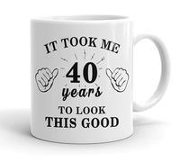VIROSA 40th Birthday Mug - It Took Me 40 Years to Look This Good - Funny Mug Gift for 40 Year Old Men or Women - Birthday Present Idea - Ceramic Cup